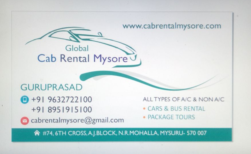 Online Car Rental in Mysore For Mysore,Wayanadu 9632722100