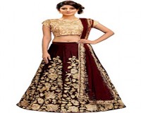 Image for Keshav Creations Women Micro Velvet Lehenga