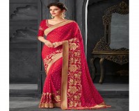 Image for Art Silk Embroidery Work Designer Sarees