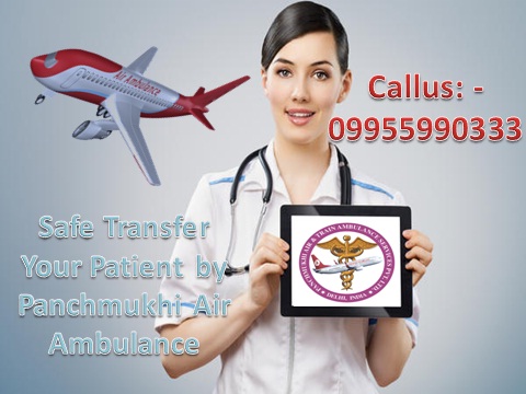  24 Hours Medical Transfer Service by Air ambulance from Varanasi to D