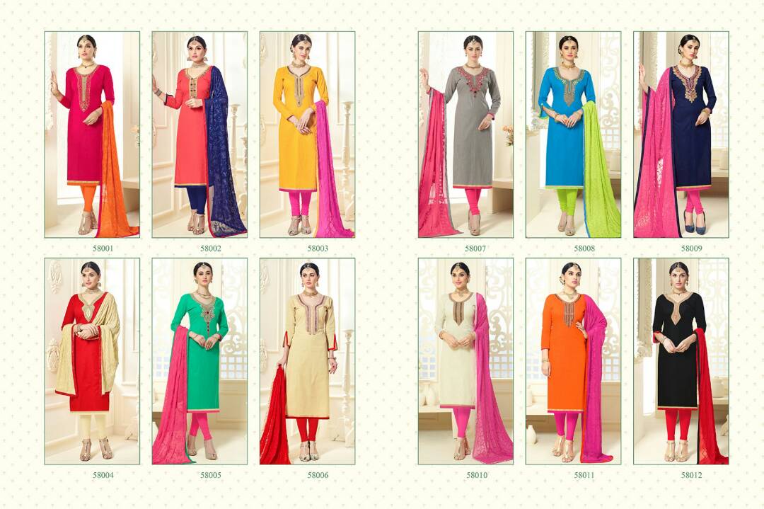 Cotton slub materials from shree vishnu supriya catalog at wholesale  