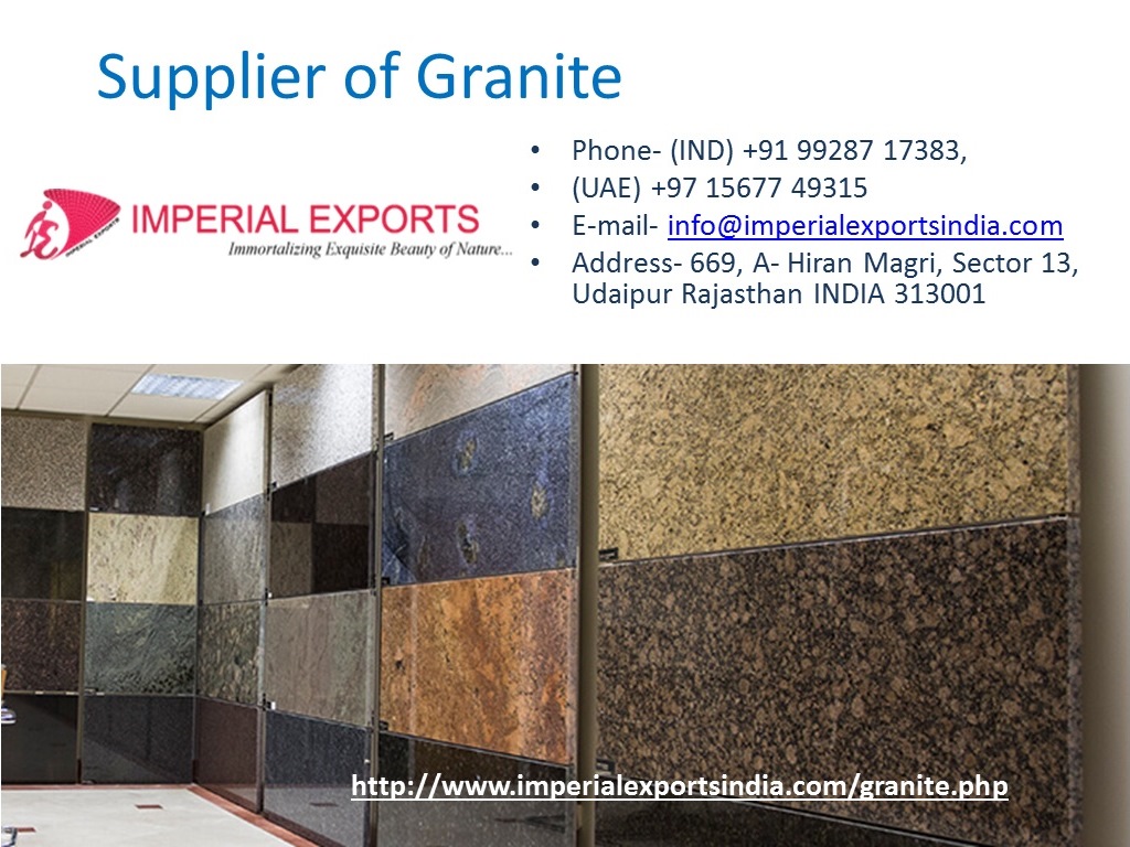 Supplier of Paradiso Granite UK US Russia