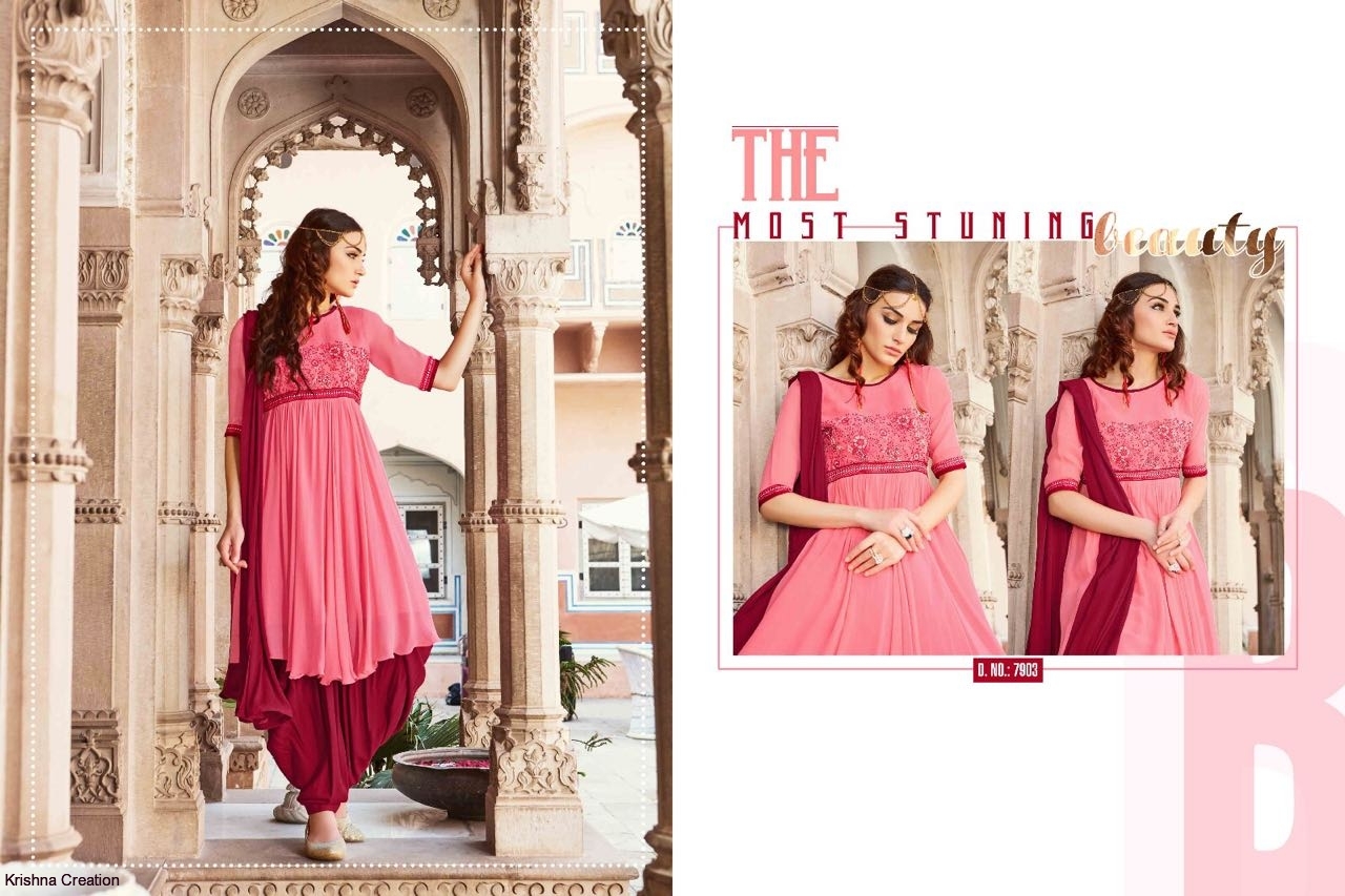 Style of patiyala by kajree georgette readymade catalog at wholesale