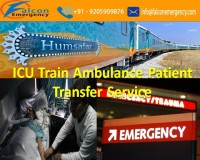 Image for Get ICU Train Ambulance from Guwahati to Delhi by Falcon Emergency