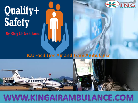 Cost of Air Ambulance Patna to Delhi with ICU Service by King Air Ambu