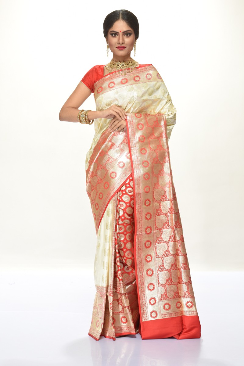 Buy Silk Sarees Online, Benarasi, Chiffon, Dhakai Jamdani saree & many